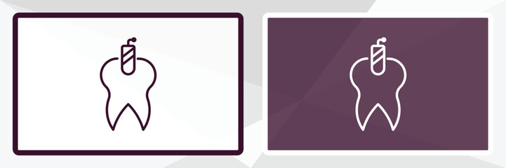 tampon outline icon. Linear vector from dentist concept. Thin line white and black tampon icon isolated on white and dark background