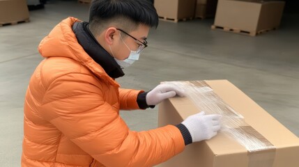 Warehouse Workers Performing Pre Shipment Inspection and Control