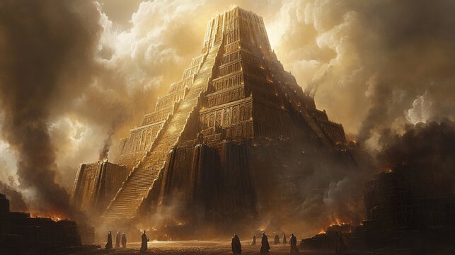 The tower of Babel illustration concept art,bible 