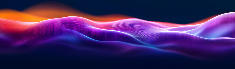 Futuristic wave. Abstract technology background. 3D visualization of big data. Analytical presentation.3D rendering.