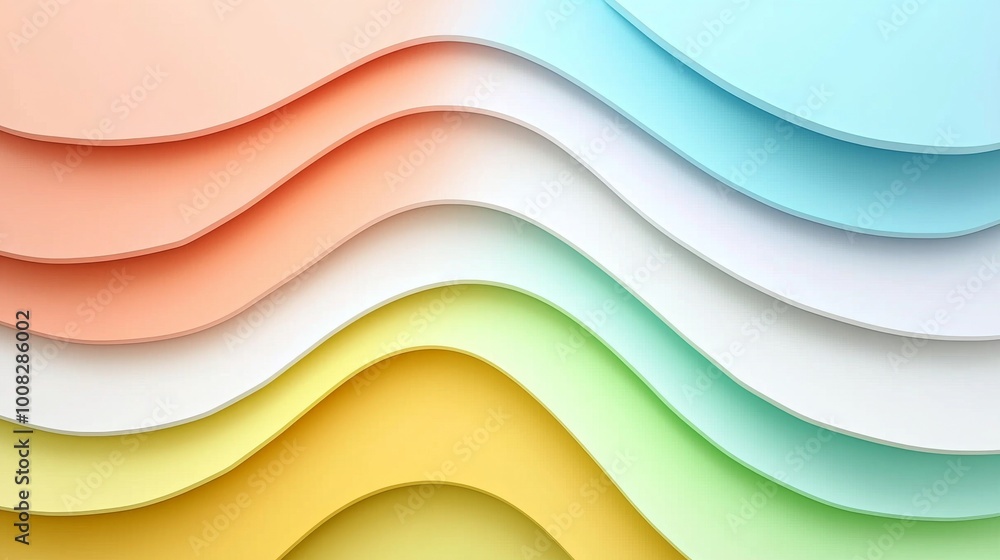 Poster animation created by stock with colorful waves