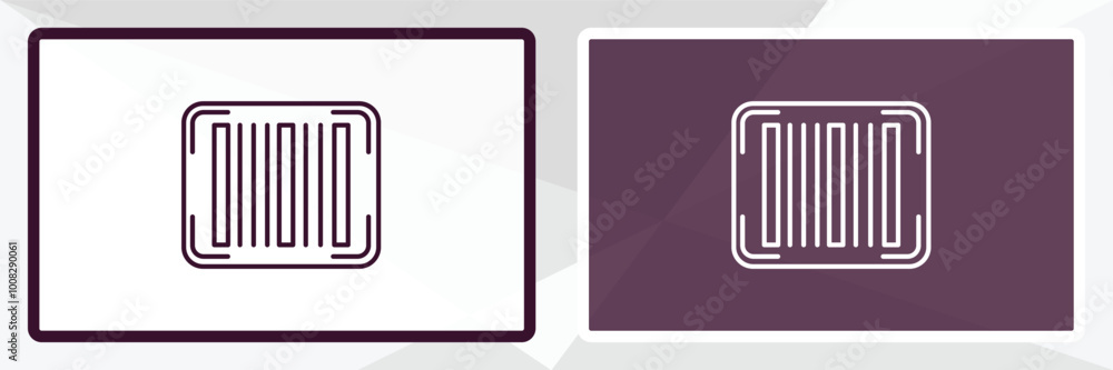 Poster bar code outline icon. linear vector from delivery concept. thin line white and black bar code icon 