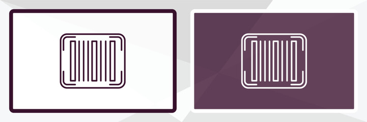 bar code outline icon. Linear vector from delivery concept. Thin line white and black bar code icon isolated on white and dark background