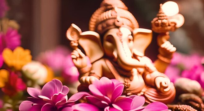 Indian God Ganesha. Elephant.