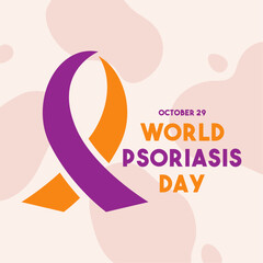 World Psoriasis Day. October 29. Flat design vector.