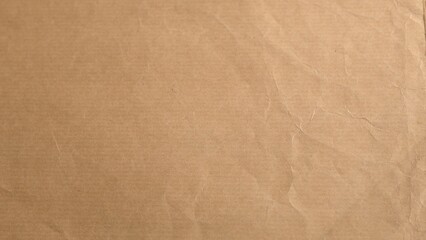 Light brown paper displays fine creases forming textured surface. Organic minimal aesthetic highlighted by subtle lighting offering depth to material simplicity