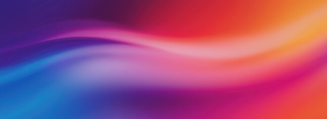 Obraz premium A vibrant, abstract background featuring smooth waves of purple, blue, and orange, creating a dynamic and colorful visual flow.