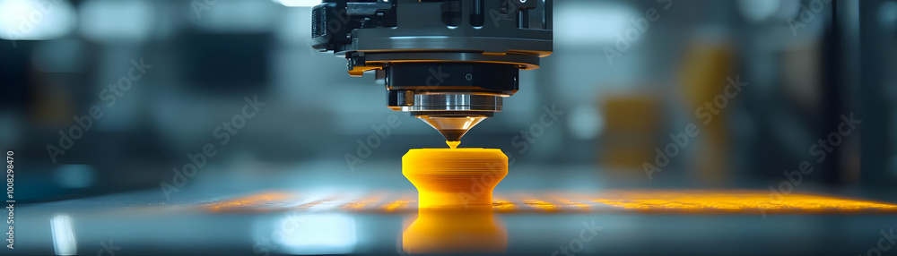 Poster 3d printer creating object photo