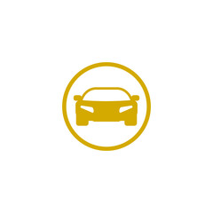 Car circle icon isolated on transparent background