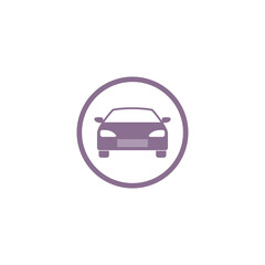 Car circle icon isolated on transparent background