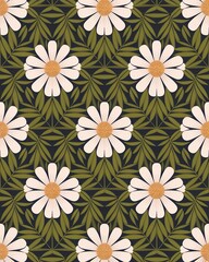 Seamless Floral Pattern Design for Textile and Wallpaper Usage