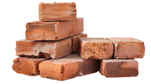 Brick architecture bricklayer rectangle on white background 
