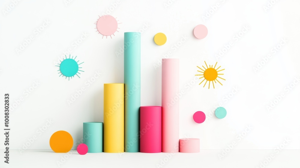 Aufkleber a colorful radial bar chart comparing the prices of different products, with bars representing each 