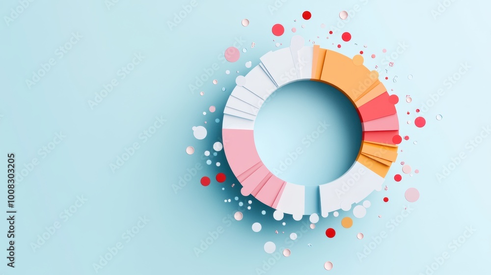 Poster a colorful circular infographic showcasing the different stages of a software development project, f