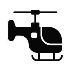 An icon of helicopter in modern design style