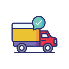 Lorry icon vector stock illustration