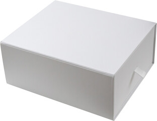 Mockup white box isolated on white background