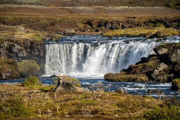 waterfall in the mountains