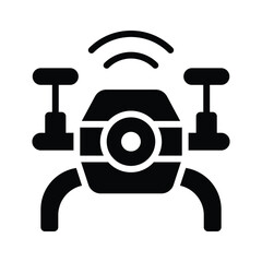 Get this editable icon of drone camera in unique style