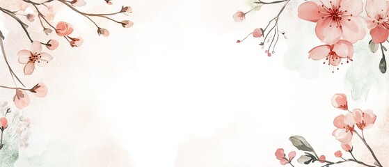 Naklejka premium Floral invitation template