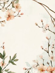 Fototapeta premium Floral invitation template