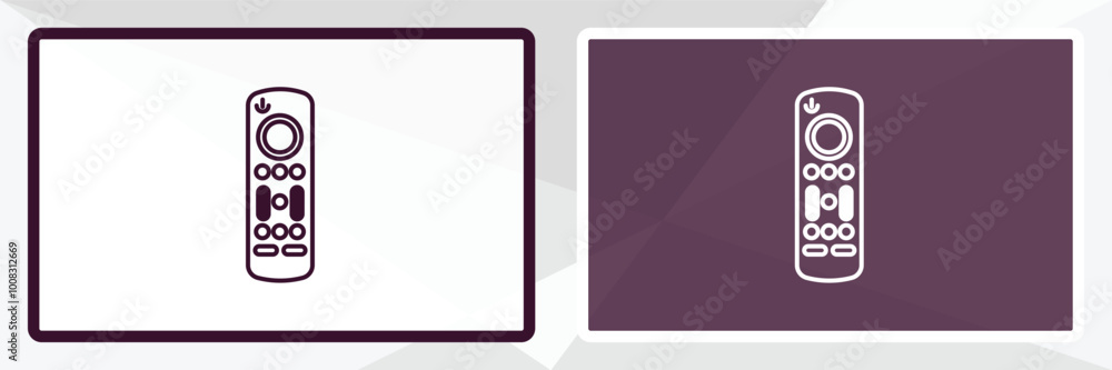 Poster tv controller outline icon. linear vector from computer concept. thin line white and black tv contro