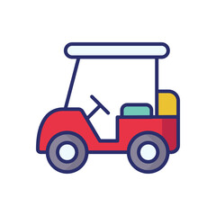Fototapeta premium Golf Cart icon vector stock illustration