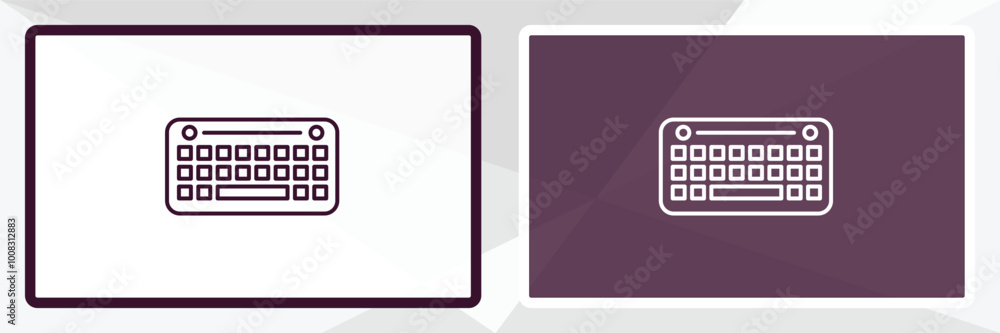 Poster classroom keyboard outline icon. linear vector from computer concept. thin line white and black clas