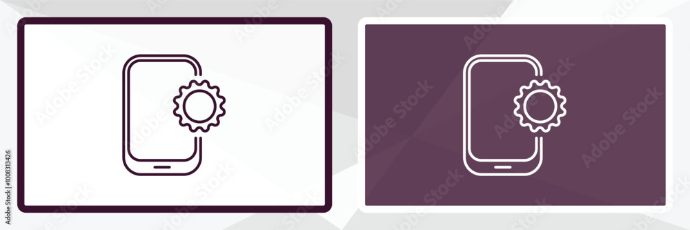 Aufkleber tablet data settings outline icon. linear vector from computer concept. thin line white and black ta