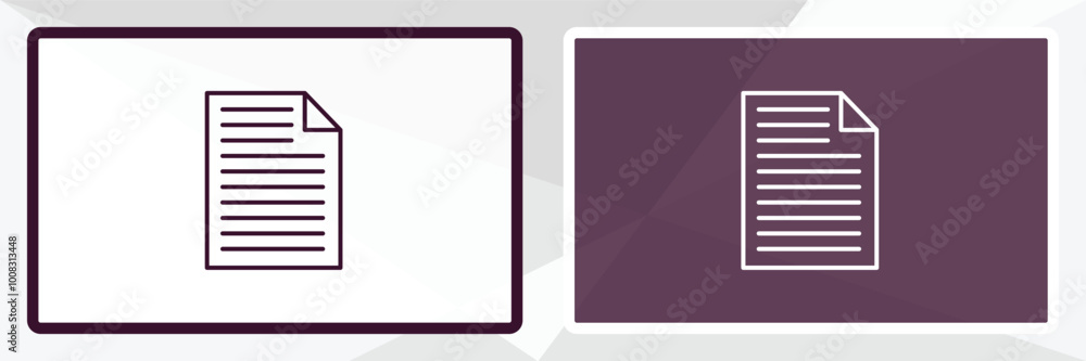 Poster data page outline icon. linear vector from computer concept. thin line white and black data page ico