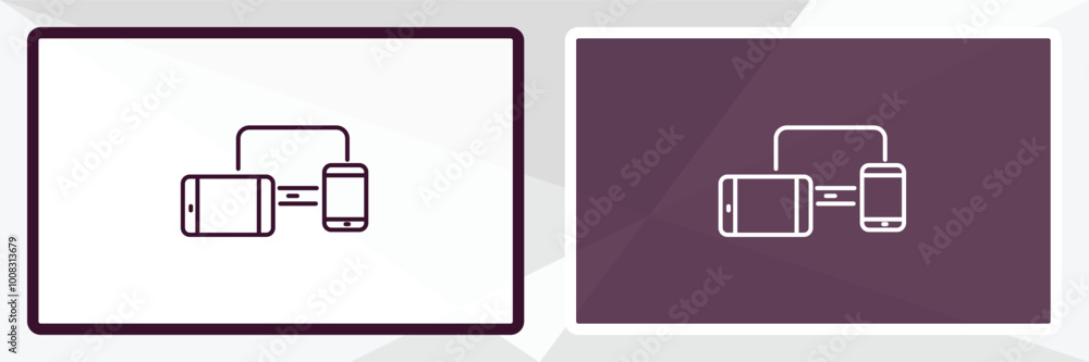 Poster device outline icon. linear vector from computer concept. thin line white and black device icon isol