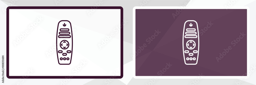 Poster tv remote outline icon. linear vector from computer concept. thin line white and black tv remote ico