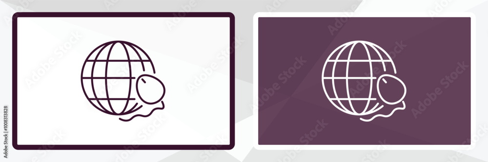 Aufkleber surfing the net outline icon. linear vector from computer concept. thin line white and black surfing