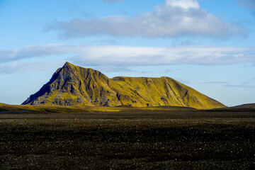 Iceland highland green mountain  