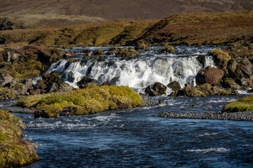 waterfall in the mountains