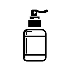  black cosmetic bottle product isolated flat design