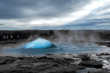 geyser in national park golden circle