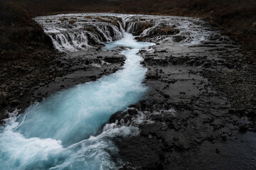 Iceland waterfall in golden circle 