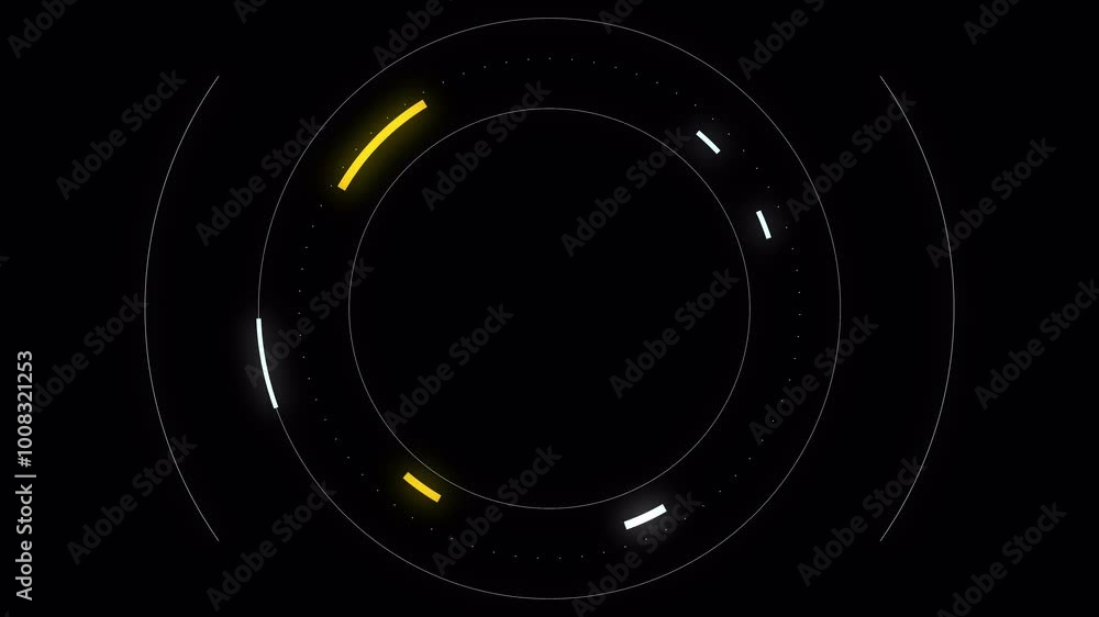 Poster png alpha.abstract circle and line hud technological futuristic elements.