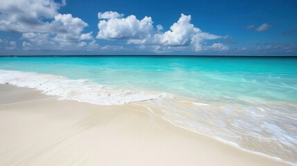 Obraz premium Serene Tropical Beach with Crystal Clear Water