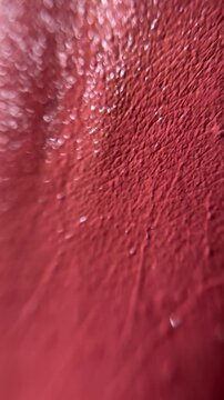 Footage video product lip cream red texture cream classy red rose red lipstick on skin
