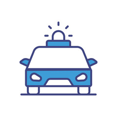 Police Car icon vector stock illustration