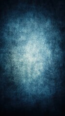 Fototapeta premium Mysterious blue grunge texture background with vignette effect