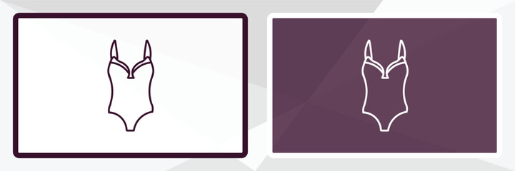 lingerie outline icon. Linear vector from clothes concept. Thin line white and black lingerie icon isolated on white and dark background