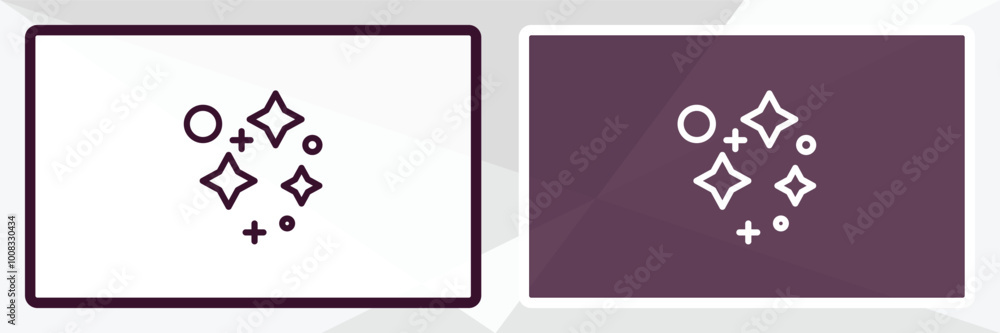 Poster clean outline icon. linear vector from cleaning concept. thin line white and black clean icon isolat