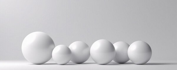 White Spheres on a Neutral Background