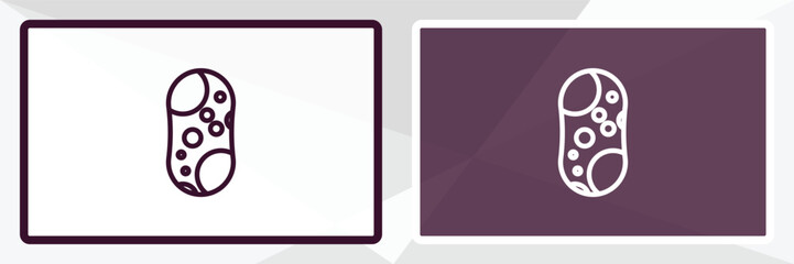 sponges outline icon. Linear vector from cleaning concept. Thin line white and black sponges icon isolated on white and dark background