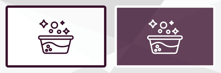 water soak outline icon. Linear vector from cleaning concept. Thin line white and black water soak icon isolated on white and dark background