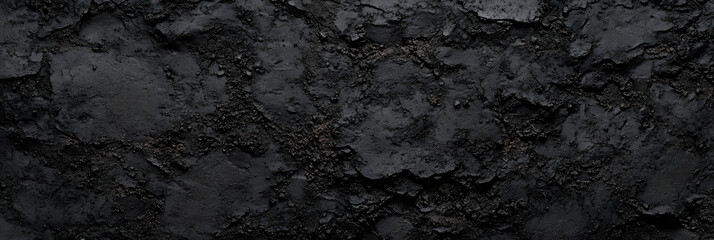 Naklejka premium Black or dark gray rough soil-like texture background