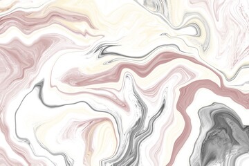 Abstract marble effect background with pink, white, and gray swirls. Liquid effect wallpaper. Elegant and sophisticated. Texture for fabric, wallpaper or invitation.